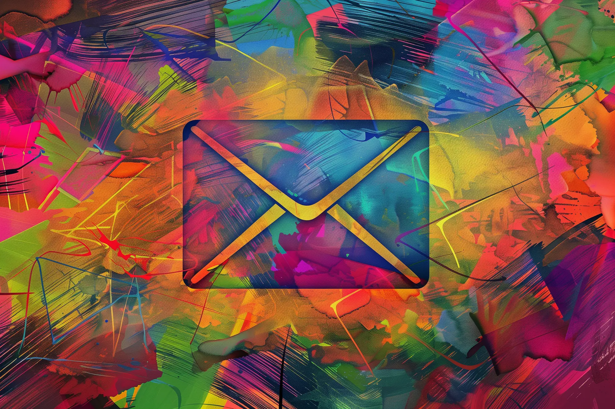 Enveloppe postale très colorée © innovated4